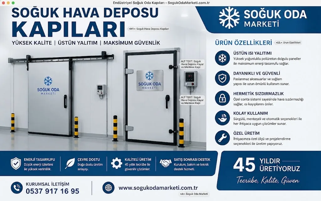 Soğuk Hava Deposu Kapıları ve Özellikleri