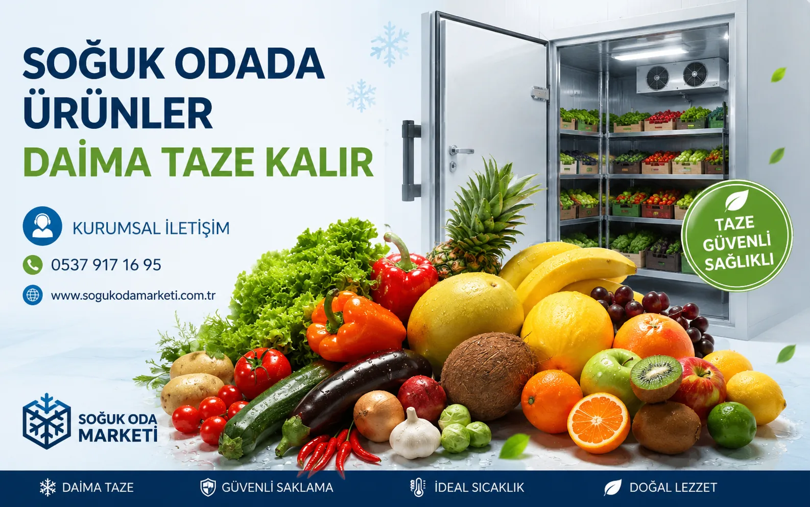 Soğuk Odada Ürünler Daima Taze