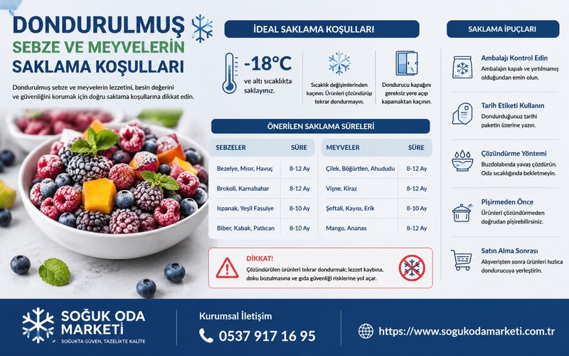 Dondurulmuş Sebze ve Meyvelerin Saklama Koşulları