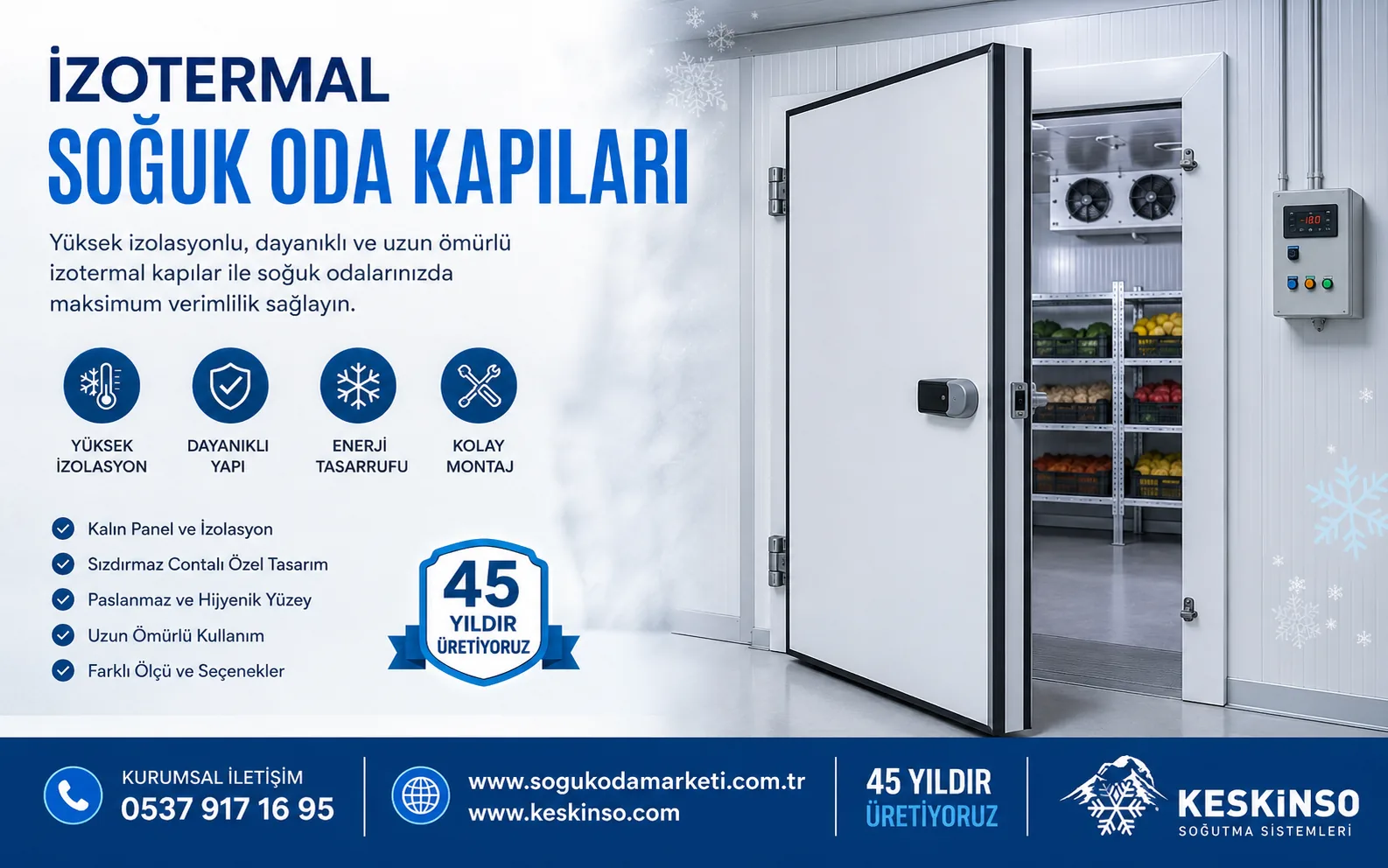 İzotermal Soğuk Oda Kapıları