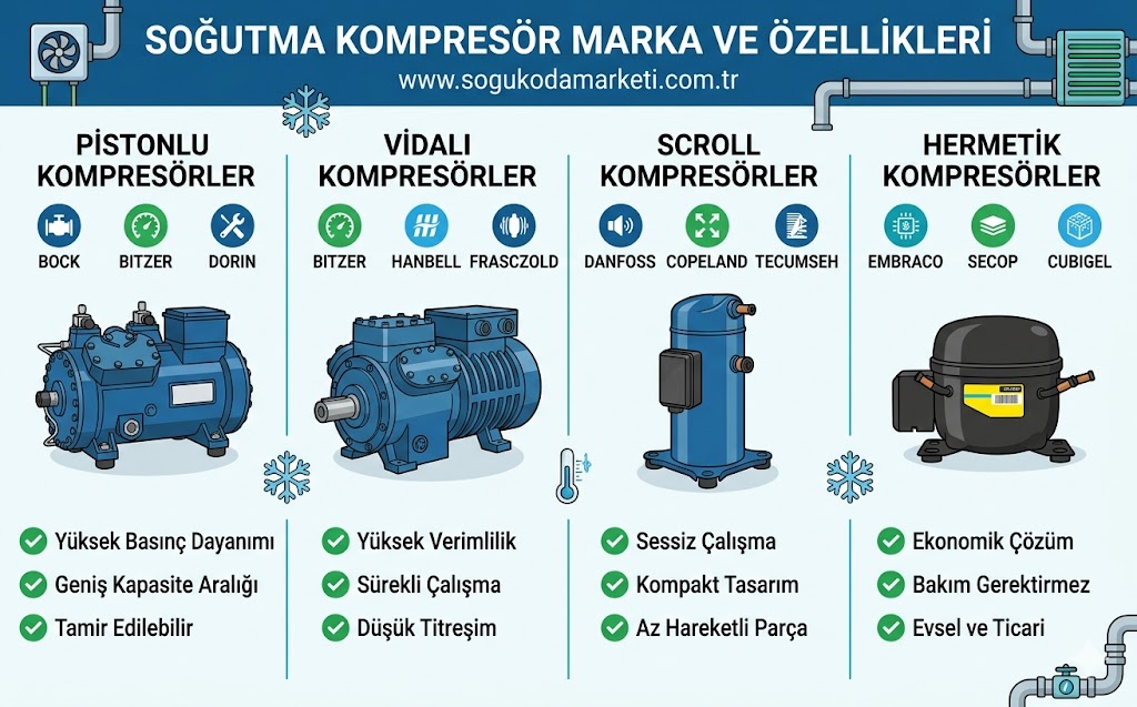 Soğutma Kompresör Marka ve Özellikleri